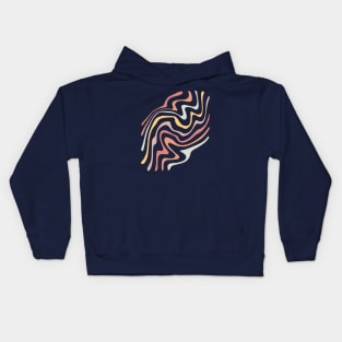 Abstract Wavy Lines Kids Hoodie